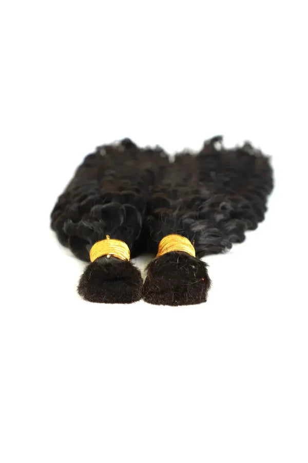 Double Drawn Burmese Curly Bulk Human Hair For Braiding
