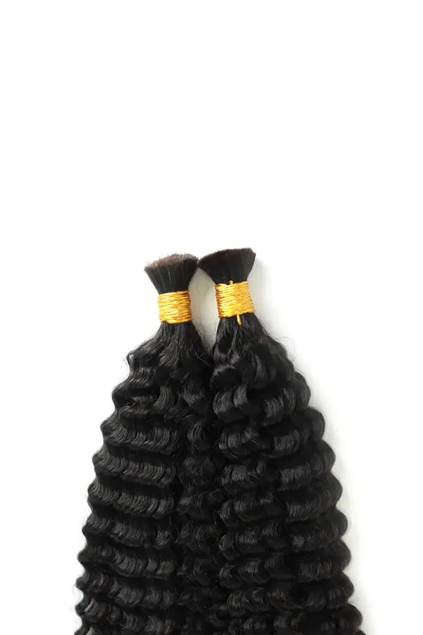 Double Drawn Burmese Curly Bulk Human Hair For Braiding