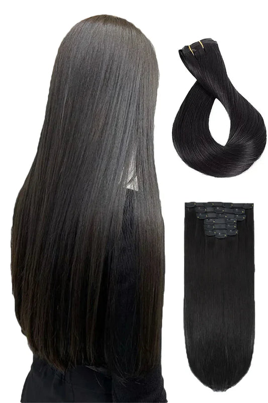 Straight- Seamless Clip in Hair Extensions